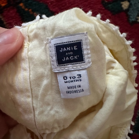 Precious Janie And Jack 0-3 Month Yellow Sunsuit - Picture 2 of 2